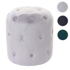 Puf - taburet og fodskammel - lysegr puf H 42 x  39 cm