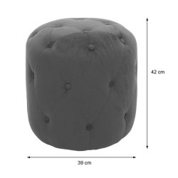 Puf - taburet og fodskammel - mrkegrn puf H 42 x  39 cm