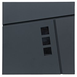 Postkasse med avisr�r - brevkasse med avisholder i antracit st�l