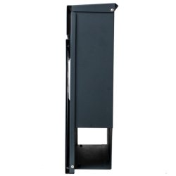 Postkasse med avisr�r - brevkasse med avisholder i antracit st�l