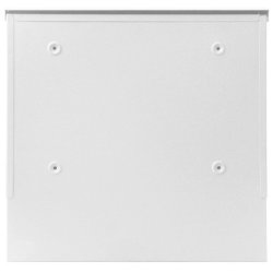 Postkasse med avisr�r - brevkasse med avisholder i hvid st�l