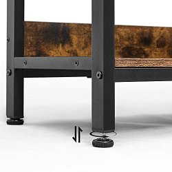 Reol - bogreol med 6 rum - konsolbord - rustik brun 120x80x33