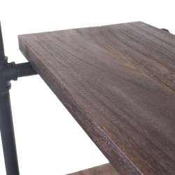 Vghngt reol i industrielt design - bogreol - brun gulvreol 165 x 80 x 28