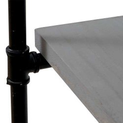 Vghngt reol i industrielt design - bogreol - gr gulvreol 165x80x28