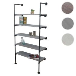 Vghngt reol i industrielt design - bogreol - gr gulvreol 165x80x28