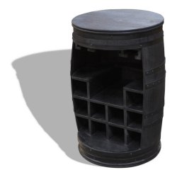 Vintnde barskab Rosey-Say Black - sort barskab og vinreol