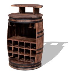 Rosey-Zee vintnde bar i massiv rosentr - barskab og vinreol