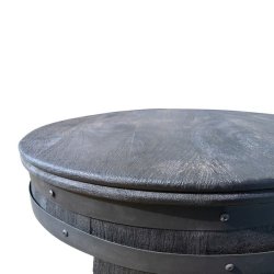 Vintnde bar i rustik sort mangotr - Rosey-Black barskab og vinreol