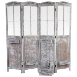 Rumdeler - foldesk�rm/foldev�g med plantekasser - skillev�g/sk�rmv�g