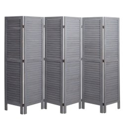 Sk�rmv�g i m�rkegr� antik vintage tr� - rumdeler/foldev�g 170 x 240 cm