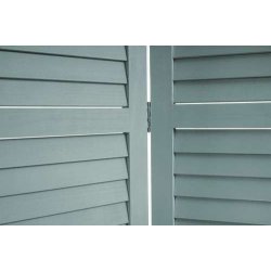 Rumdeler i tr - antik vintage grn skrmvg/foldevg 170 x 160 cm