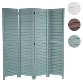 Rumdeler i tr - antik vintage grn skrmvg/foldevg 170 x 160 cm