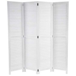 Rumdeler i tr� - antik vintage hvid sk�rmv�g/foldev�g 170 x 160 cm