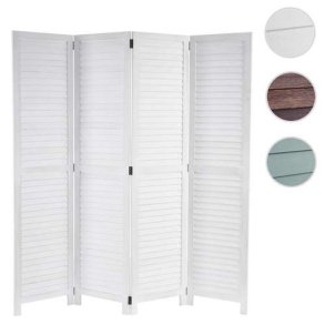 Rumdeler i tr� - antik vintage hvid sk�rmv�g/foldev�g 170 x 160 cm