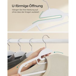 T�jb�jler - S-formet b�jle med skridsikker buksestang - 20 stk hvid