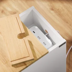 Sidebord - moderne sengebord med opbevaring - hvid - 40x25x60