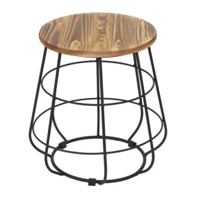 Sidebord - rundt sengebord med opbevaringsplads 35cm