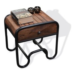 Sengebord Christiania Dark i rosentr - sidebord 50x40x50 cm