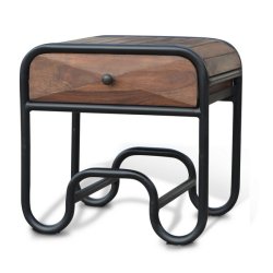 Sengebord Christiania Dark i rosentr - sidebord 50x40x50 cm