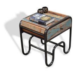 Sengebord Christiania Hip i genbrugstr - sidebord 50x40x50 cm