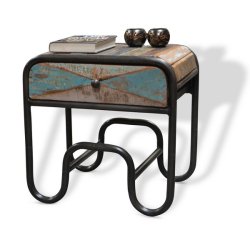 Sengebord Christiania Hip i genbrugstr - sidebord 50x40x50 cm