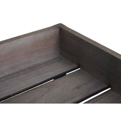 Serveringsvogn p hjul - barvogn og rullebord med hndtag - brun