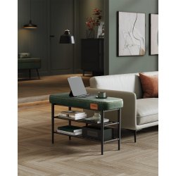 Opbevaringsbnk - siddebnk med skohylder - grn 30 x 80 x 50