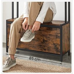 Garderobestativ med knagerkke og skostativ - rustik brun