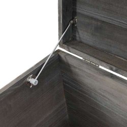 B�nk med opbevaringskiste og hynde - siddeb�nk i tr� - entrem�bel antik brun