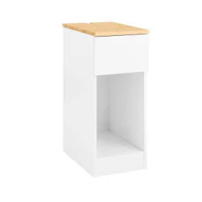 Sidebord - moderne sengebord med opbevaring - hvid - 40x25x60