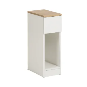 Sidebord - moderne sengebord med opbevaring - hvid - 60x35x20