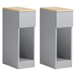 Sideborde - 2 moderne sengeborde med opbevaring - gr - 60x35x20