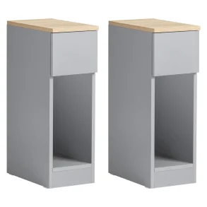 Sideborde - 2 moderne sengeborde med opbevaring - gr - 60x35x20