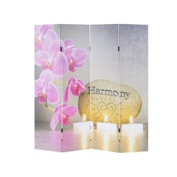 Rumdeler Buddha og Harmony motiv - foldev�g/skillev�g 180 x 160 cm