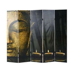 Rumdeler Buddha og Harmony motiv - foldesk�rm/sk�rmv�g 180 x 200 cm