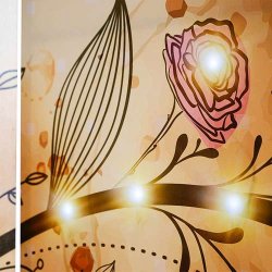 LED sk�rmv�g/skillev�g - foldev�g/foldesk�rm - rumdeler 180 x 160 cm