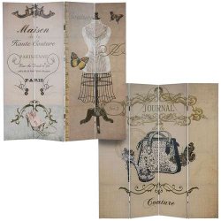 Foldesk�rm/foldev�g - flytbar sk�rmv�g/skillev�g 180 x 160 cm ~ Boudoir