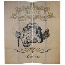 Foldesk�rm/foldev�g - flytbar sk�rmv�g/skillev�g 180 x 160 cm ~ Boudoir