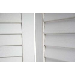 Sk�rmv�g - hvid rumdeler/skillev�g med ornamenter 170 x 160 cm