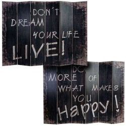 Rumdeler ordsprog motiver - foldesk�rm/sk�rmv�g 180 x 240 cm