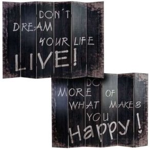 Rumdeler ordsprog motiver - foldesk�rm/sk�rmv�g 180 x 240 cm