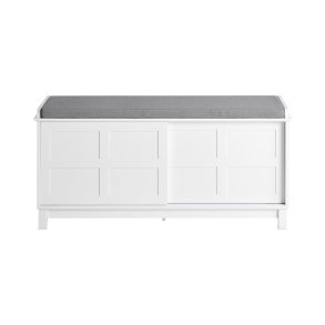 Skoskab, skob�nk med skyded�re, entreb�nk, hvid 114x40x53�cm