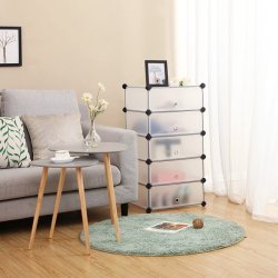 Skoreol - kubisk skoskab i plastik - skohylder med 10 skorum