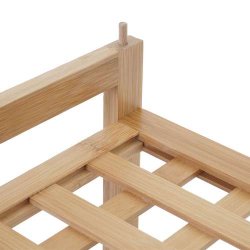 Skoreol med 2 skohylder - skoopbevaring - bambus reol med 2 hylder