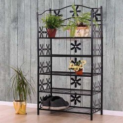 Skostativ med 5 hylder - skoreol til skoopbevaring 112 x 60 x 30