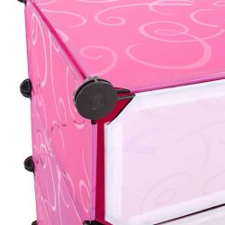 Skoreol - skoskab med 8 rum til skoopbevaring 73 x 92 x 36 cm ~ pink