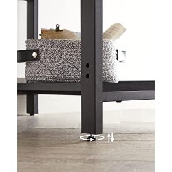 Skrivebord med 2 hylder - computerbord - sort 120 x 60 x 75