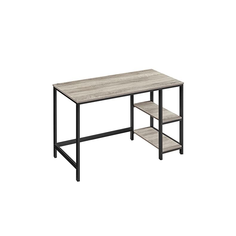 Skrivebord med 2 hylder - gr�/beige (greige) 120 x 60 x 75 cm