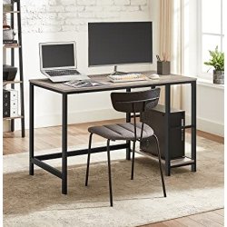 Skrivebord med 2 hylder - gr�/beige (greige) 120 x 60 x 75 cm