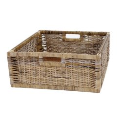 Sofabord - hvidt stuebord i mahogni tr� med 2 kurve 38x112x52 cm